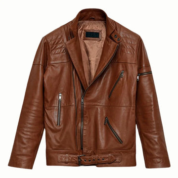 Men's Brown Eclipse Biker Leather Jacket