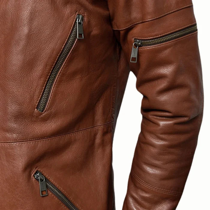 Men's Brown Eclipse Biker Leather Jacket