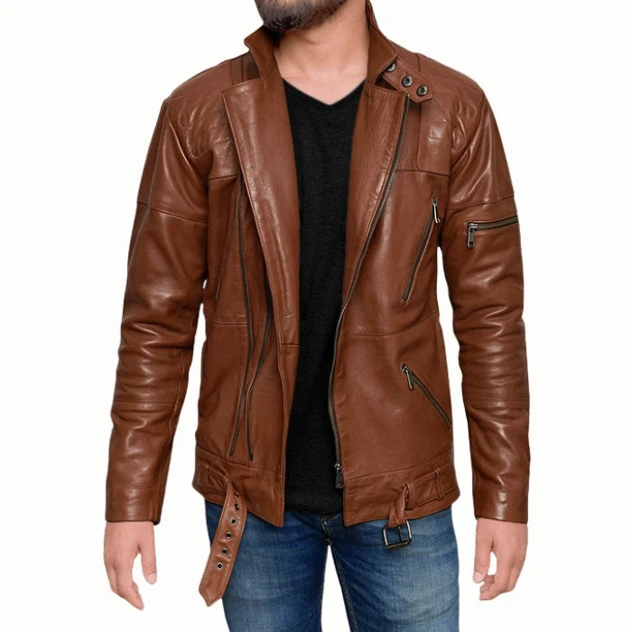 Men's Brown Eclipse Biker Leather Jacket