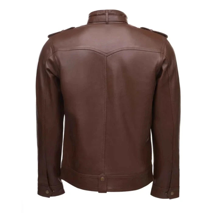 Men's Brown Obsidian Biker Leather Jacket