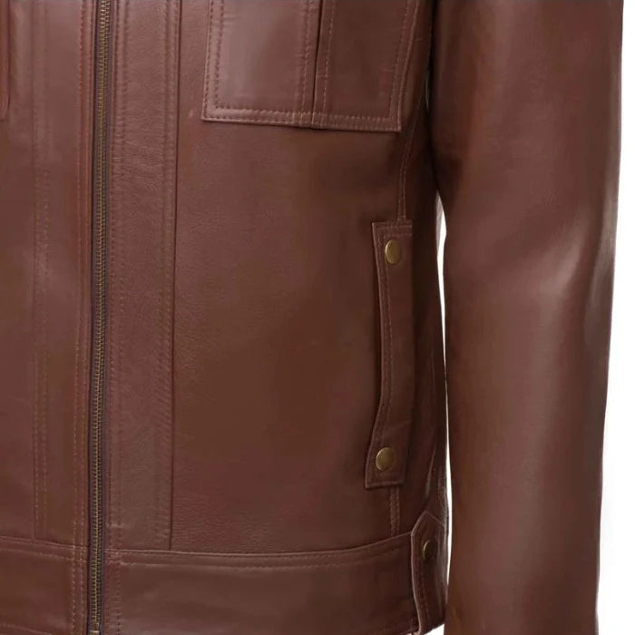 Men's Brown Obsidian Biker Leather Jacket