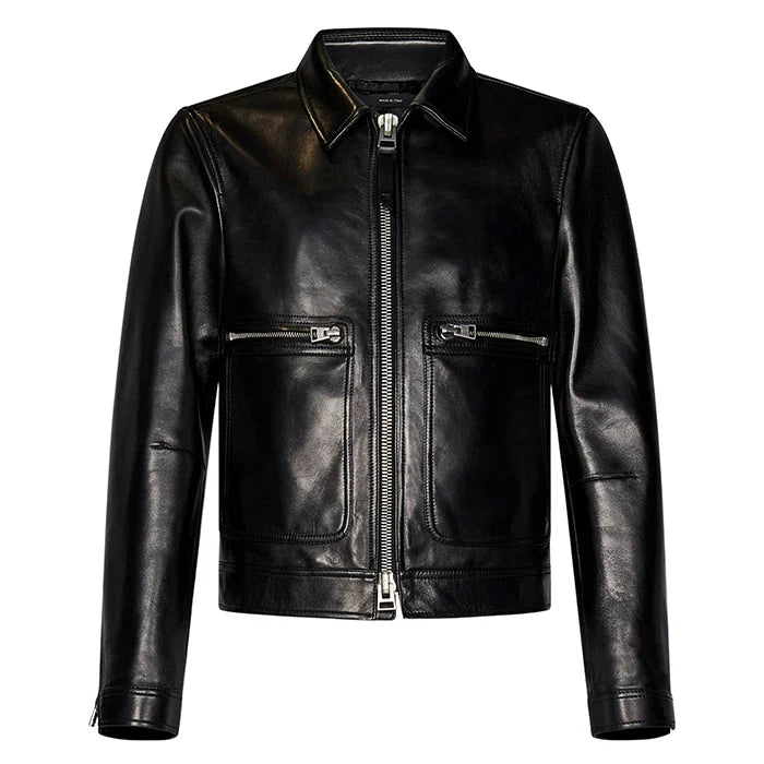 Stealth Luxe Black Leather Jacket