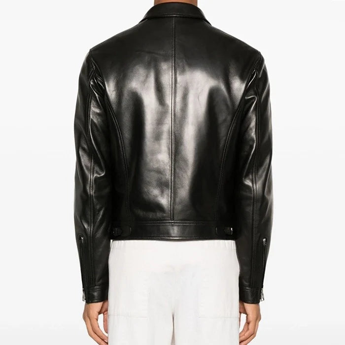 Stealth Luxe Black Leather Jacket