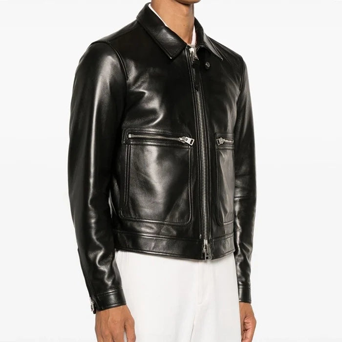 Stealth Luxe Black Leather Jacket
