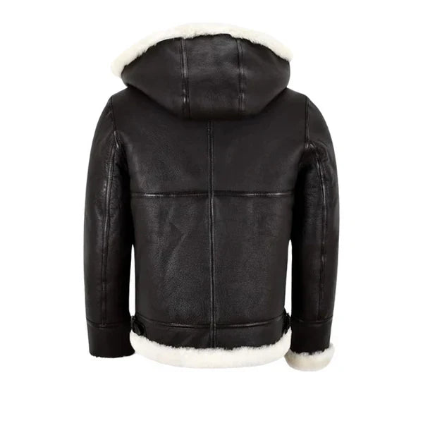 Watson B3 Brown Leather Shearling Bomber Jacket